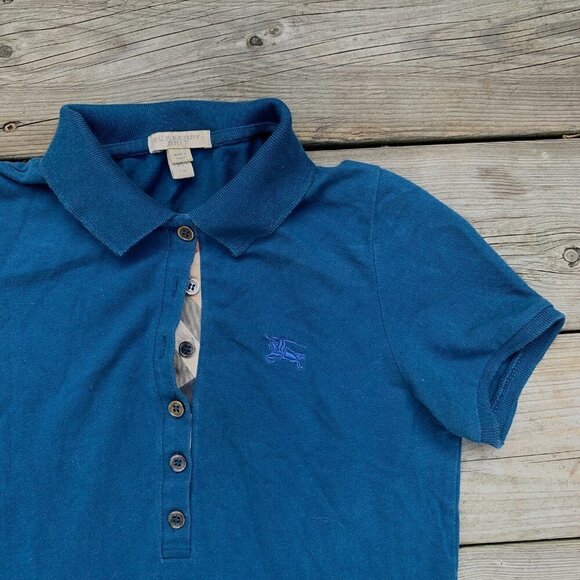 Vintage Burberry Brit Polo Button Up Shirt Dress XS - Picture 3 of 5